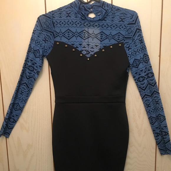 Women short dress sheer sleeves - Picture 4 of 4